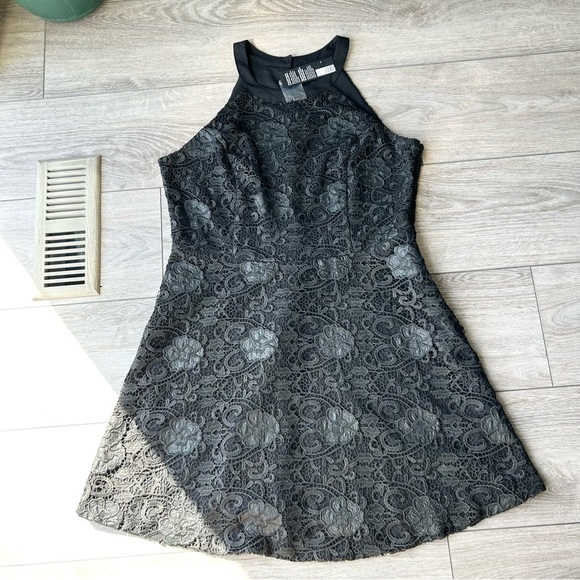 NWT Rock & Shine Black Lace Halter Neck Flared  Dress - Picture 4 of 15